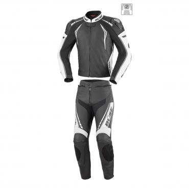 BÜSE Silverstone Pro leather suit 2pcs. ladies black/white size 34