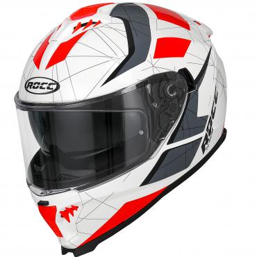ROCC 390 fullface helmet white/red size M