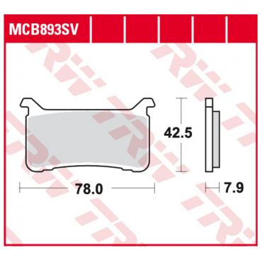 TRW Scheibenbremsbelag MCB893SV