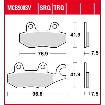 TRW Scheibenbremsbelag MCB900SV