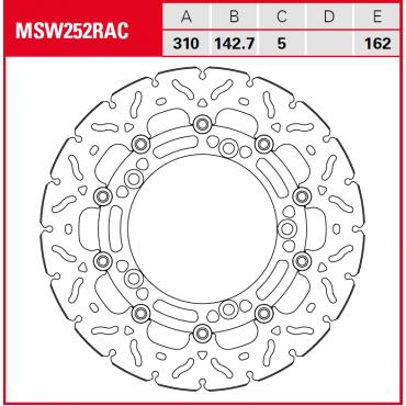 TRW Bremsscheibe schwimmend MSW252RAC